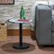 Boli End Table, Black & Map Glass